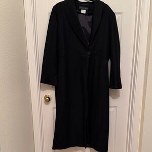 Harve Benard Black Long Coat Women’s Size 14P